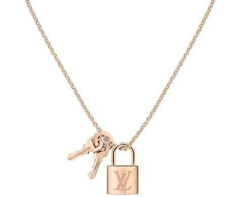 louis vuitton lock necklace cheap